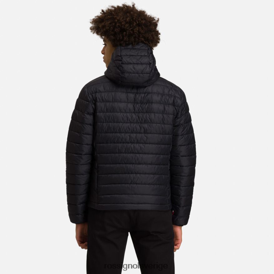män Rossignol svart huva isolerad jacka 180gr blast 0P00HR272