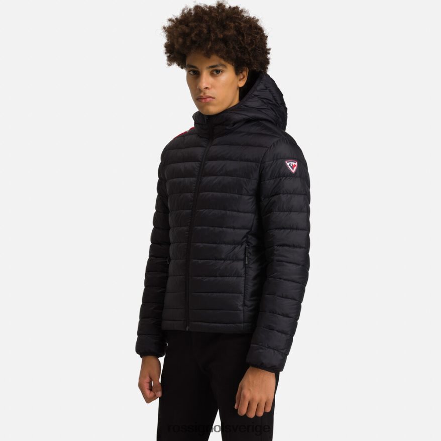 män Rossignol svart huva isolerad jacka 180gr blast 0P00HR272