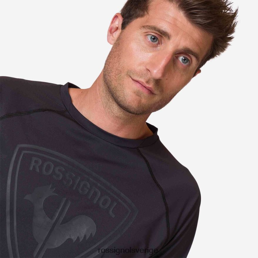 män Rossignol svart kortärmad jersey klassisk passform blast 0P00HR26
