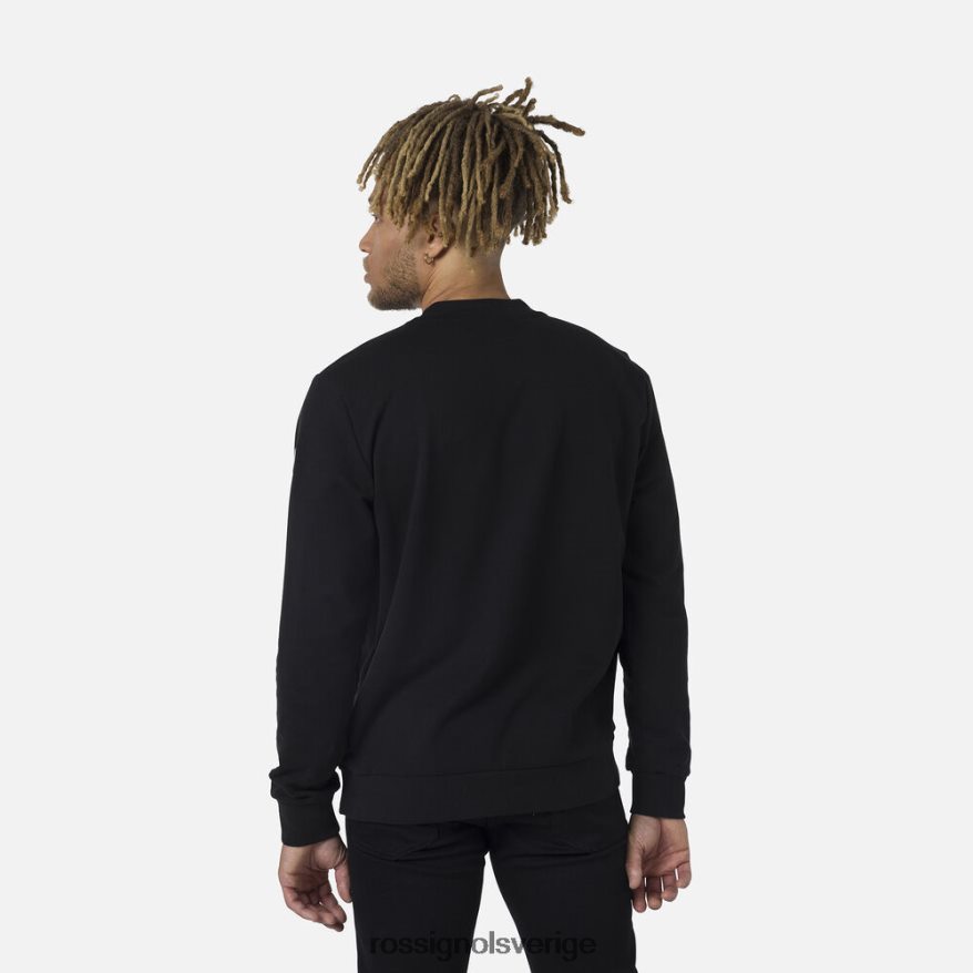 män Rossignol svart logotyp bomullströja med rund hals blast 0P00HR321
