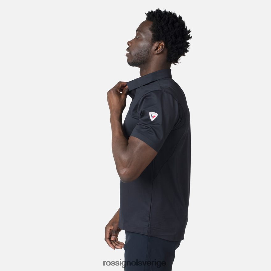 män Rossignol svart lätt pikétröja som andas blast 0P00HR11