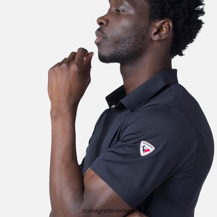 män Rossignol svart lätt pikétröja som andas blast 0P00HR11