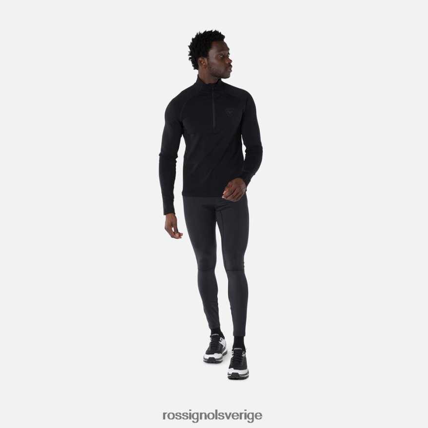 män Rossignol svart lätta löpartights som andas bottnar 0P00HR446