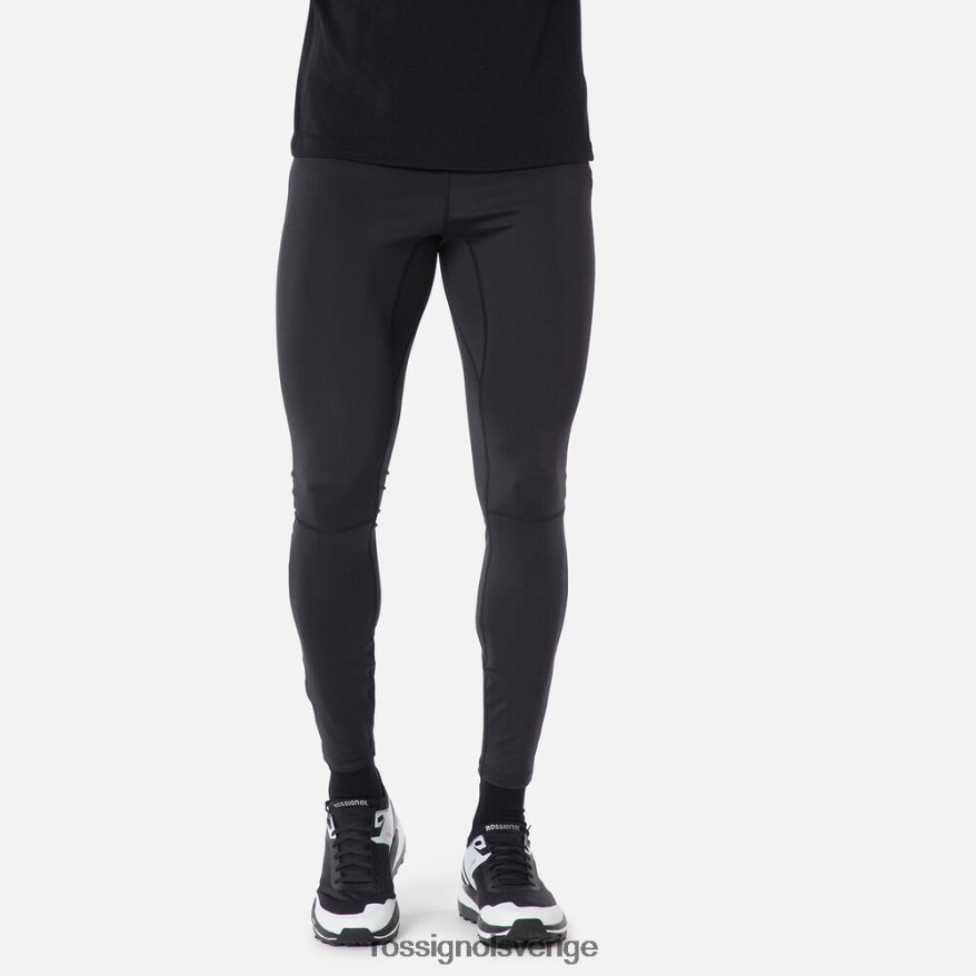 män Rossignol svart lätta löpartights som andas bottnar 0P00HR446
