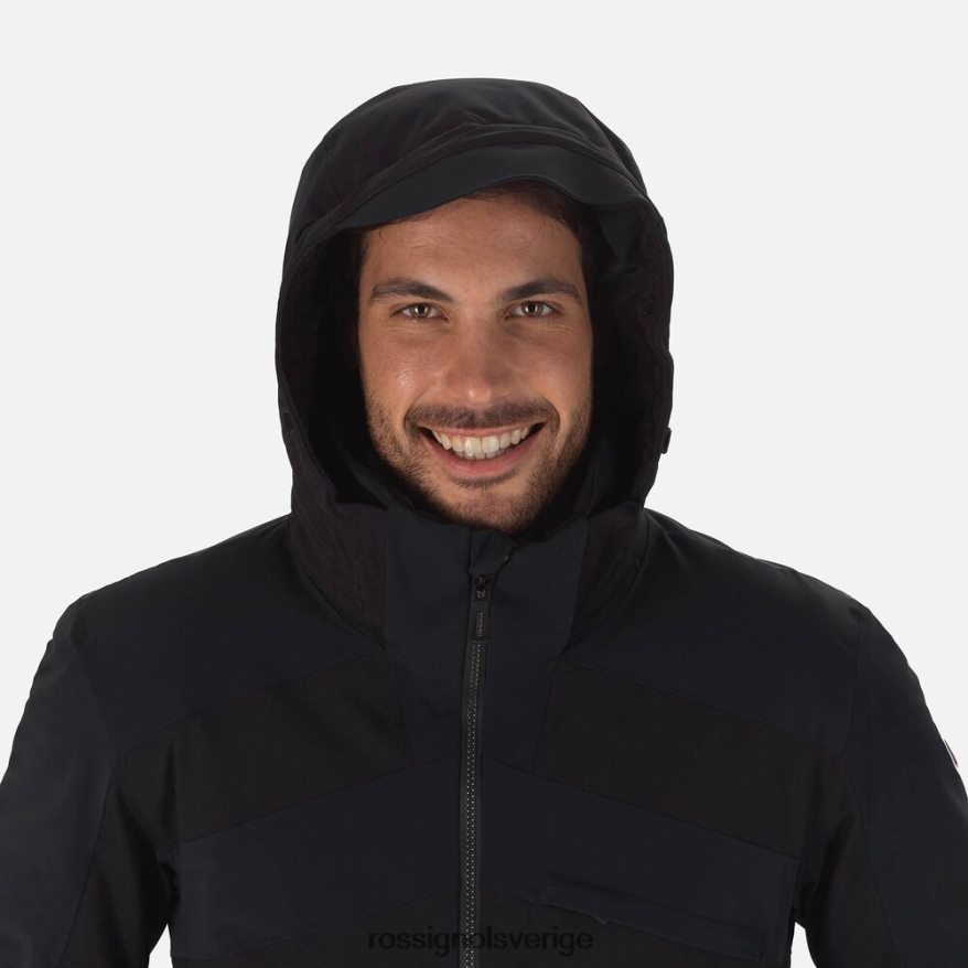 män Rossignol svart react merino skidjacka blast 0P00HR599