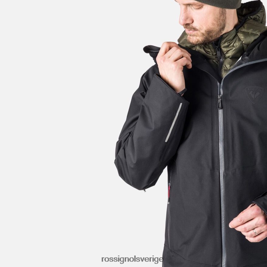 män Rossignol svart skpr trelagersjacka blast 0P00HR529
