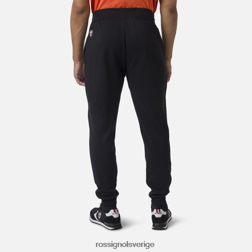 män Rossignol svart sweatpants med logotyp fleece bottnar 0P00HR425