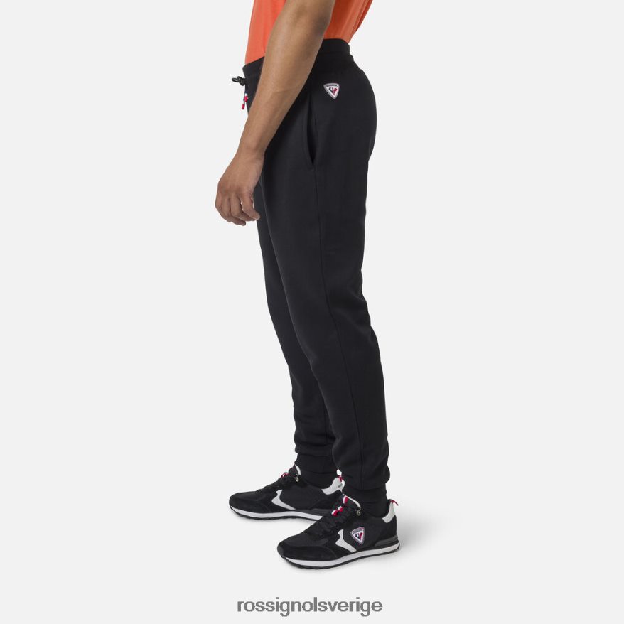 män Rossignol svart sweatpants med logotyp fleece bottnar 0P00HR425