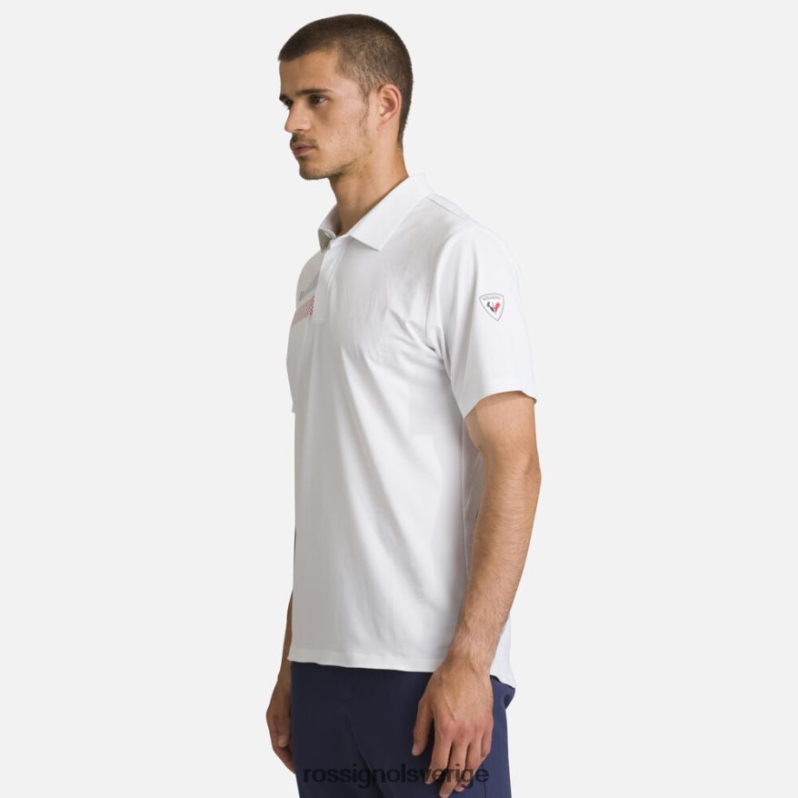 män Rossignol vit lätt pikétröja som andas blast 0P00HR5