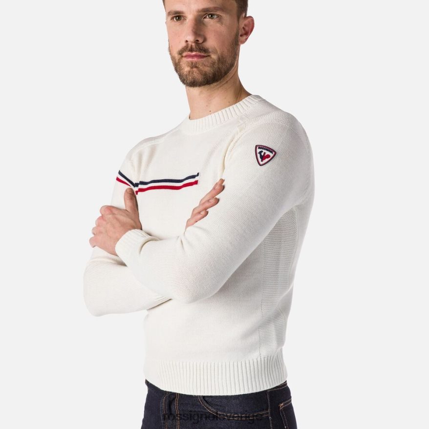 män Rossignol vit odysseus tröja med rund hals blast 0P00HR651